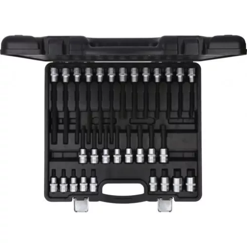 KS Tools Rátűzőkulcs készlet 1/2" hatszög, rövid/ hosszú 5-19 mm  30 részes, L=55/100/140/200 mm