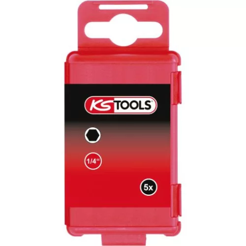 KS Tools Bit csavarhúzó hegy, 1/4", hatszög SW 2 x 75   5db/csomag