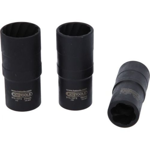 KS Tools Sérült fejű csavar ( anya ) kihajtó készlet 1/2" 3 részes, 17-21 mm