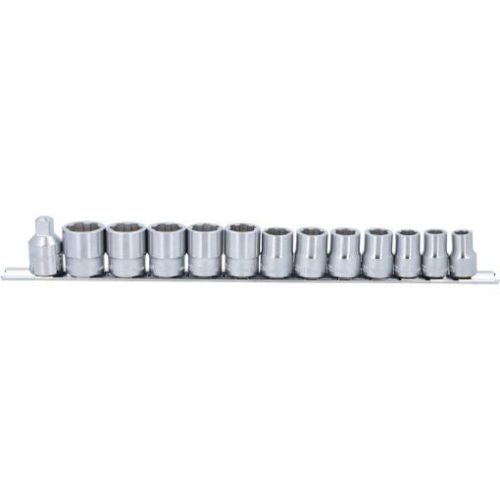 KS Tools Dugókulcs készlet 3/8", tartósínen RESCUEpower 8-19 mm 13 részes,  sérült fejű csavarokhoz