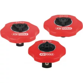   KS Tools Racsnis fej készlet, irányváltós 3 részes, 1/4"+3/8"+1/2"