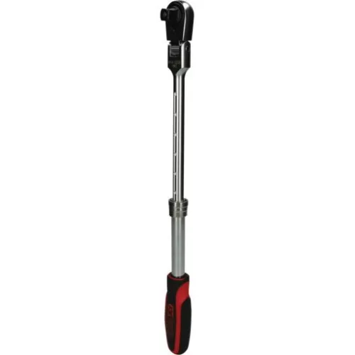 KS Tools Racsnis hajtókar 1/2", irányváltós, teleszkópos 294-432 mm, Z=72 SlimPOWER, csuklós fej
