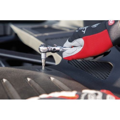 KS Tools Racsnis hajtókar 1/4", irányváltós, MODIFIX 165 mm, Z=72  (0+90°-ban dönthető)