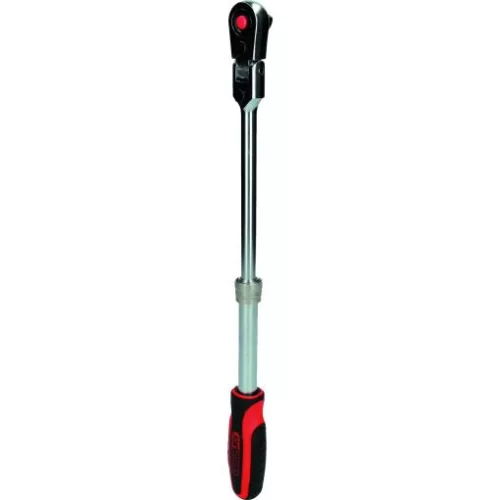 KS Tools Racsnis hajtókar 3/8", irányváltós, teleszkópos 258-373 mm, Z=72 SlimPOWER, csuklós fej