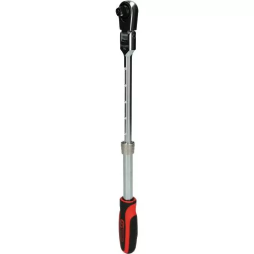 KS Tools Racsnis hajtókar 3/8", irányváltós, teleszkópos 258-373 mm, Z=72 SlimPOWER, csuklós fej
