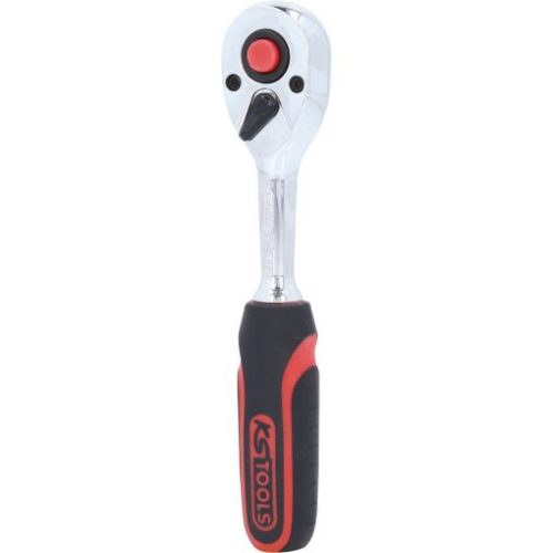 KS Tools Racsnis hajtókar 1/4" irányváltós, gyors kioldós 145 mm, Z=72/5° CHROMEplus