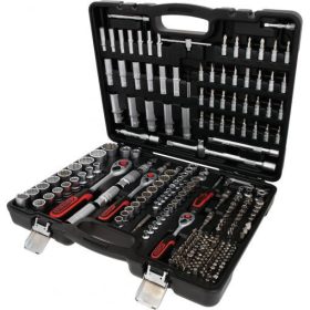   KS Tools Dugókulcs készlet + rátuzo 1/4"+3/8"+1/2"+5/16" 4-32 mm/E4-24/TX 8-30 255 részes,műa. koffer 12sz