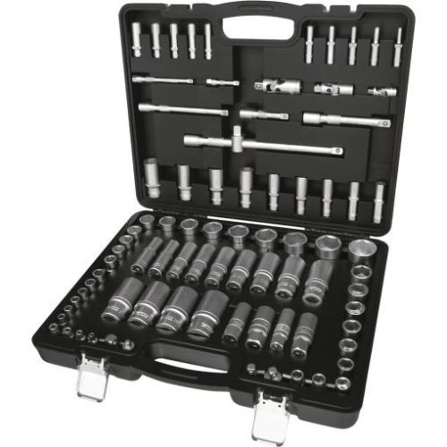 KS Tools Dugókulcs készlet, rövid/hosszú 1/4"+3/8"+1/2" AF 5/32"-1.1/4"  82 részes (műa. koffer)