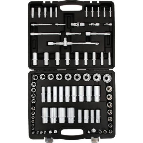 KS Tools Dugókulcs készlet, rövid/hosszú 1/4"+3/8"+1/2" AF 5/32"-1.1/4"  82 részes (műa. koffer)