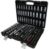 KS Tools Dugókulcs készlet + rátuzo 1/4"+3/8"+1/2", 12 szög 4-36 mm/E4-24, 133 részes (műa. koffer)