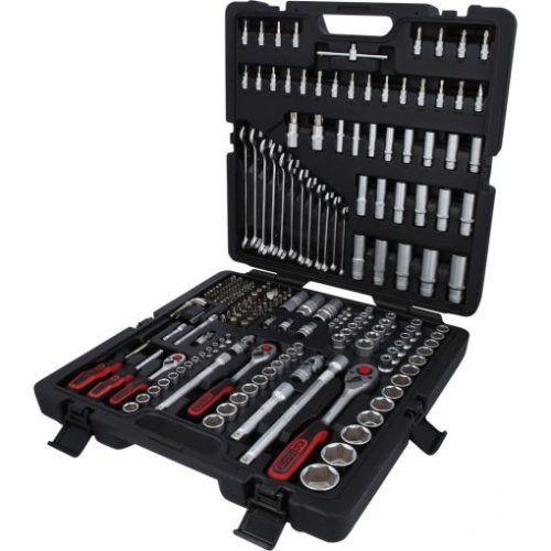 KS Tools Dugókulcs készlet + rátuzo 1/4"+3/8"+1/2"R/H 4-32 mm/E4-24/TX 8-40 216 részes