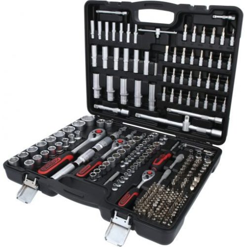 KS Tools Dugókulcs készlet + rátuzo 1/4"+3/8"+1/2"+5/16" 4-32 mm/E4-24/TX 8-30 255 részes,műa. koffer,6sz