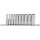 KS Tools Dugókulcs készlet 1/4" hosszú, tartósínen 4-13 mm 10 részes, 6 szög