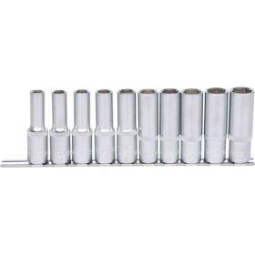   KS Tools Dugókulcs készlet 1/2" hosszú, tartósínen 10-19 mm 10 részes,  6 szög