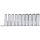 KS Tools Dugókulcs készlet 1/2" hosszú, tartósínen 10-19 mm 10 részes,  6 szög