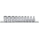 KS Tools Dugókulcs készlet 1/4" tartósínen 4-13 mm 10 részes, 12 szög