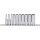 KS Tools Dugókulcs készlet 1/4" hosszú, tartósínen 4-13 mm 10 részes, 12 szög