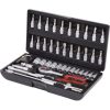 KS Tools Dugókulcs készlet + rátuzo 1/4" ( Műanyag koffer ) 4-14 mm 48 részes, 6 szög
