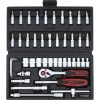 KS Tools Dugókulcs készlet + rátuzo 1/4" ( Műanyag koffer ) 4-14 mm 48 részes, 6 szög