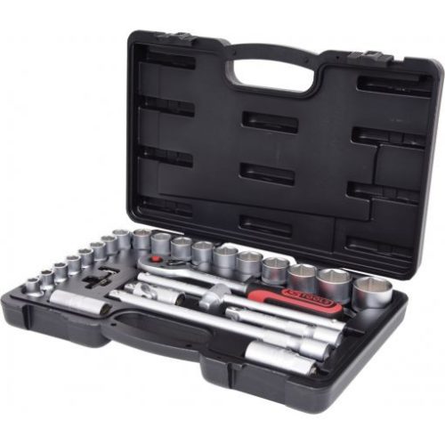 KS Tools Dugókulcs készlet 1/2" ( Műanyag koffer ) 10-32 mm 28 részes,  6 szög
