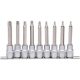 KS Tools Rátűzőkulcs készlet 1/2" TORX BO, hosszú TX20-60 9 részes L=110 mm, tartósínen