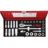 KS Tools Dugókulcs készlet 3/8" R/H ( fém kazetta ) 6-24 mm 30 részes, 6 szög