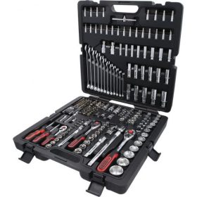   KS Tools Dugókulcs készlet + rátuzo 1/4"+3/8"+1/2"R/H 4-32 mm/E4-24/TX 8-40 216 részes, CHROMEplus