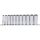 KS Tools Dugókulcs készlet 3/8" hosszú, CHROME, tartósínen 8-19 mm 11 részes, 6 szög