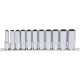 KS Tools Dugókulcs készlet 3/8" hosszú, CHROME, tartósínen 8-19 mm 11 részes, 6 szög