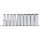 KS Tools Dugókulcs készlet 1/2" hosszú, tartósínen 10-19 mm 10 részes,  6 szög, CHROMEplus