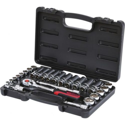 KS Tools Dugókulcs készlet 3/8" R/H ( műa. koffer ) 8-24 mm 27 részes, 6 szög