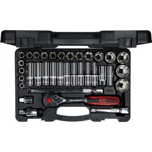 KS Tools Dugókulcs készlet 1/2" R/H CHROMEplus(műa. koffer) 10-34 mm 35 részes,  6 szög