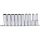 KS Tools Dugókulcs készlet 1/2" hosszú, tartósínen 10-19 mm 10 részes, 12 szög, CHROMEplus