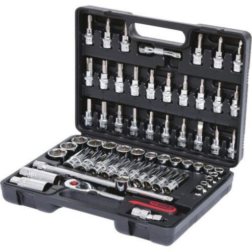 KS Tools Dugókulcs készlet + rátuzo 3/8" ( műa. koffer ) 6-24 mm 61 részes, 6 szög