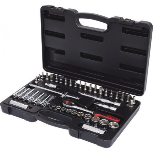 KS Tools Dugókulcs készlet + rátuzo 3/8" ( műa. koffer ) AF1/4"-7/8" 46 részes, 6 szög