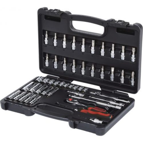 KS Tools Dugókulcs készlet 1/4" collos ( Műanyag koffer ) AF5/32"-1/2" 47 részes 6 szög