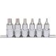 KS Tools Rátűzőkulcs készlet 1/2" XZN, CHROME, tartósínen M 5-M14 6 részes L= 55 Méretek:M5-6-8-10-12-14