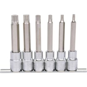   KS Tools Rátűzőkulcs készlet 1/2" XZN, hosszú, tartósínen M 5-M14 6 részes L=110 méretek:m5-6-8-10-12-14