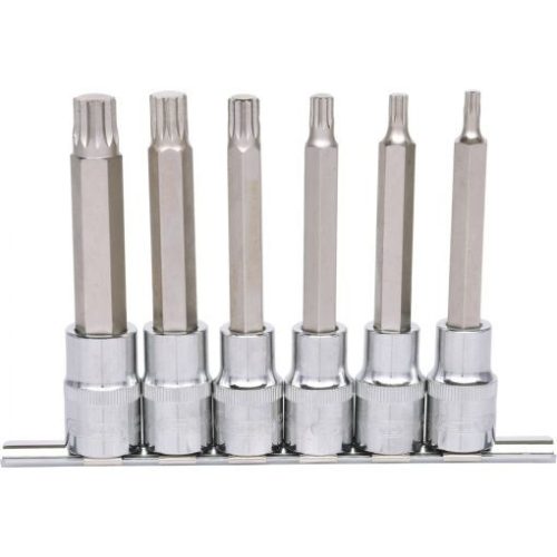 KS Tools Rátűzőkulcs készlet 1/2" XZN, hosszú, tartósínen M 5-M14 6 részes L=110 méretek:m5-6-8-10-12-14