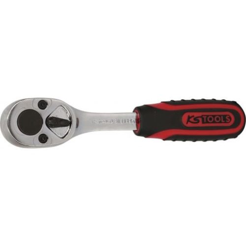 KS Tools Racsnis hajtókar, 1/4", bitekhez, irányváltós 115 mm, Z=72/5°