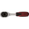 KS Tools Racsnis hajtókar, 1/4", bitekhez, irányváltós 115 mm, Z=72/5°