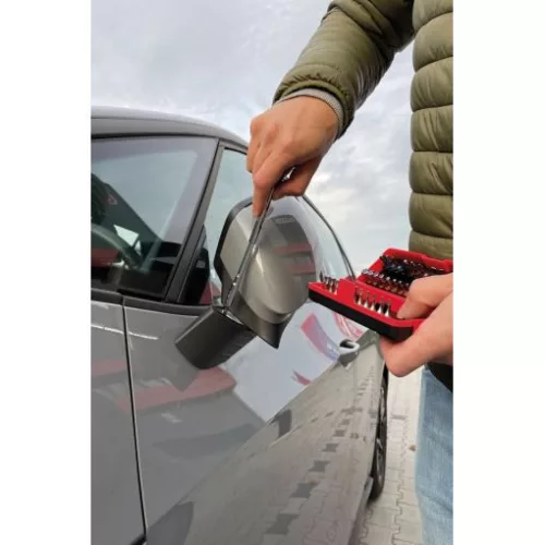 KS Tools Bit készlet, 1/4", racsnis hajtókarral 31 részes FL+PH+PZ+TX+SW