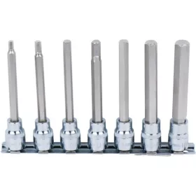   KS Tools Rátűzőkulcs készlet 3/8" hatszög, hosszú 4-12 mm L=100 mm 7 részes CHROMEplus
