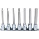 KS Tools Rátűzőkulcs készlet 3/8" hatszög, hosszú 4-12 mm L=100 mm 7 részes CHROMEplus