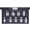 KS Tools Dugókulcs készlet 1/2" TORX-E ( fém kazetta ) E10-24 9 részes, CHROMEplus