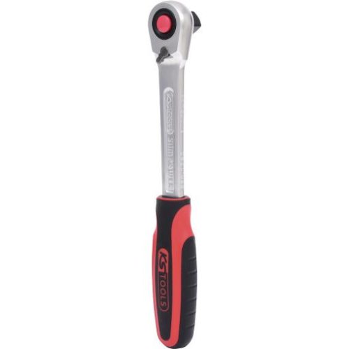 KS Tools Racsnis hajtókar 1/2", irányváltós, gyors kioldós 245 mm, Z=72/5°, SlimPOWER, 710Nm