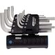 KS Tools Hatszögkulcs készlet rövid, krómozott 1,5-10 mm 10 részes 3 az 1-ben tartó Méretek:1,5-2-3-4-5-6-7-8-10