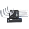 KS Tools Hatszögkulcs készlet hosszú, krómozott AF 1/16"-3/8" 10 részes, 3 az 1-ben tartó Méretek:1/16-5/64-3/32-1/8-5/32-3/16-7/32-1/4-5/16 3/8