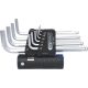 KS Tools Hatszögkulcs készlet hosszú, gömbvégű, krómozott AF 5/64"-9/16" 10 részes 3 az 1-ben tartó Méretek:5/64-3/32-1/8-5/32-3/16-1/4-5/16-3/8 1/2-9/16