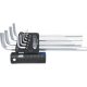 KS Tools Hatszögkulcs készlet extra hosszú, krómozott 1,5-10 mm 10 részes 3 az 1-ben tartó Méretek:1,5-2-2,5-3-4-5-6-7-8-10